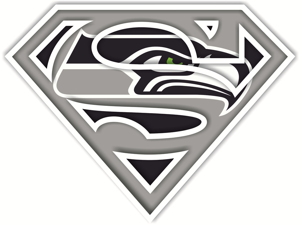 Seattle Seahawks superman logos iron on heat transfer